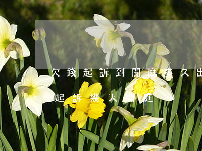欠錢起訴到開庭多久出結(jié)果(欠錢起訴幾天開庭)