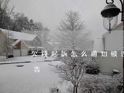 欠錢起訴怎么通知被告(欠錢起訴如何通知被告)