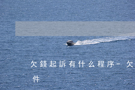 欠錢起訴有什么程序-欠款起訴需要什么條件