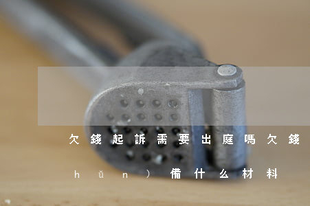 欠錢起訴需要出庭嗎(欠錢起訴都需要準(zhǔn)備什么材料)