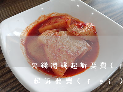 欠錢還錢起訴要費(fèi)用嗎（欠錢還錢起訴要費(fèi)用嗎）