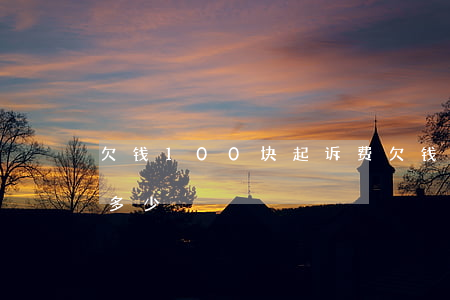 欠钱100块起诉费(欠钱100块起诉费用多少)