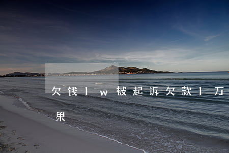 欠钱1w被起诉(欠款1万被起诉会有什么后果)