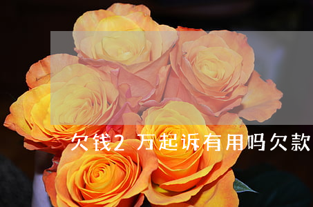 欠钱2万起诉有用吗 欠款两万起诉划算吗