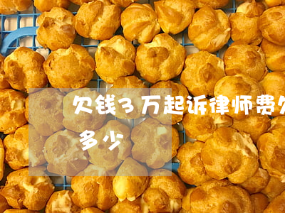 欠钱3万起诉律师费 欠三万被起诉律师费用多少