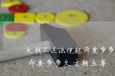 欠钱不还法院起诉要多多久(欠钱不还法院起诉要多多久才能立案)