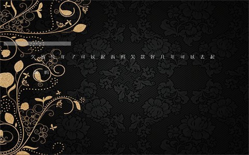 欠钱几年了可以起诉吗(欠款好几年可以去起诉吗)
