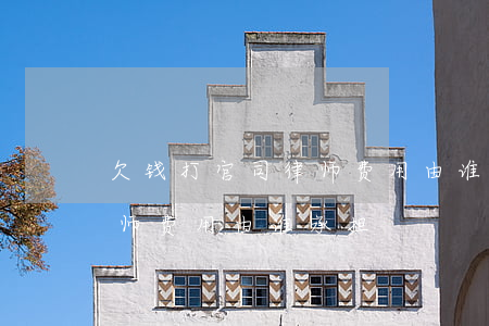 欠钱打官司律师费用由谁承担(欠钱打官司律师费用由谁承担)