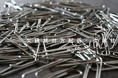 欠钱找对方起诉-欠钱找对方起诉