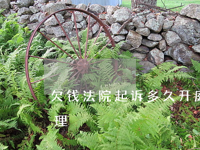 欠钱法院起诉多久开庭 欠钱起诉法院多久受理
