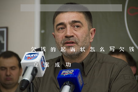 欠钱的起诉状怎么写 欠钱起诉状怎么写才能立案成功