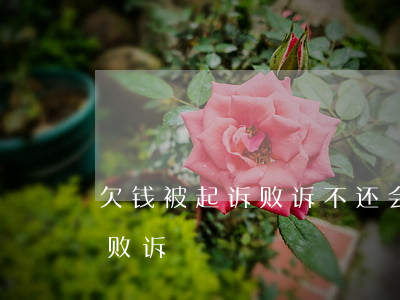 欠钱被起诉败诉不还会被拘留吗（欠钱被起诉败诉）