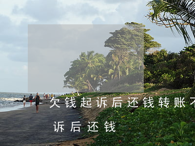 欠钱起诉后还钱转账不是欠款人本人（欠钱起诉后还钱）