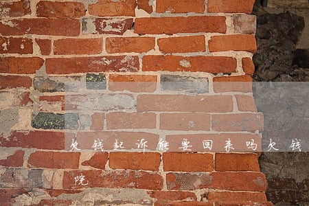 欠钱起诉能要回来吗(欠钱起诉能要回来吗法院)