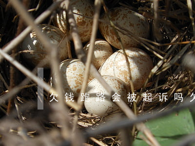 欠钱跑路会被起诉吗(欠钱跑路会不会被通缉)