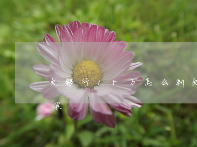 欠银行15万怎么判 欠银行贷款15万的后果