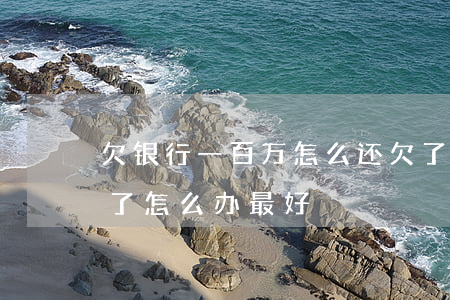 欠银行一百万怎么还 欠了银行一百多万还不了怎么办最好