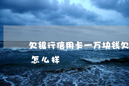 欠银行信用卡一万块钱(欠信用卡一万块钱会怎么样)