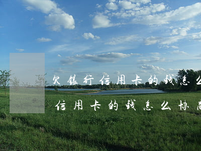 欠银行信用卡的钱怎么协商还本金-欠银行信用卡的钱怎么协商还本金呢