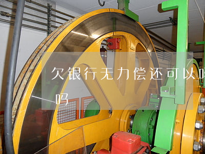 欠银行无力偿还可以吗（欠银行无力偿还可以吗）