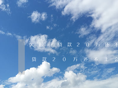 欠银行贷款20万还不上会坐牢吗-欠银行贷款20万还不上会坐牢吗知乎