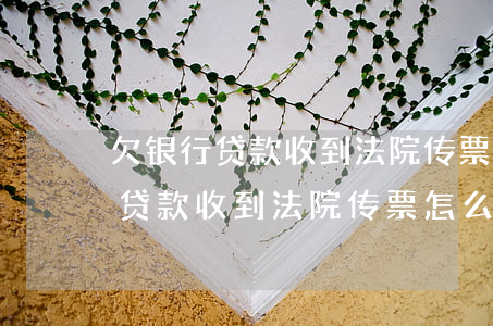 欠银行贷款收到法院传票怎么处理-欠银行贷款收到法院传票怎么处理呢