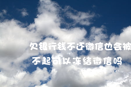 欠银行钱不还微信也会被冻结（欠银行的钱还不起可以冻结微信吗）
