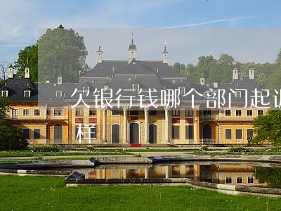 欠银行钱哪个部门起诉(欠钱银行起诉会怎么样)