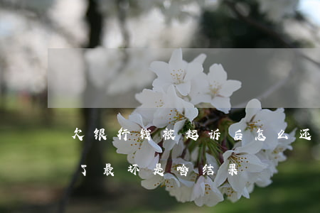 欠银行钱被起诉后怎么还钱(欠银行钱被起诉了最坏是啥结果)