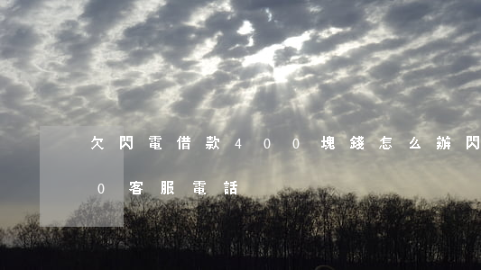 欠閃電借款400塊錢怎么辦(閃電借款400客服電話)