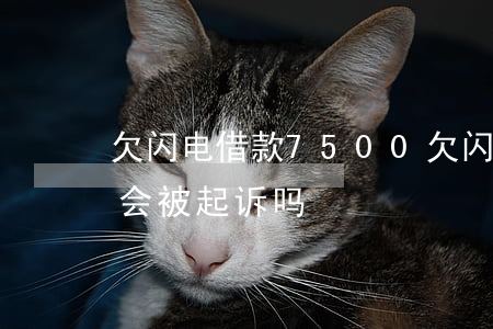 欠闪电借款7500(欠闪电借款1000多会被起诉吗?)
