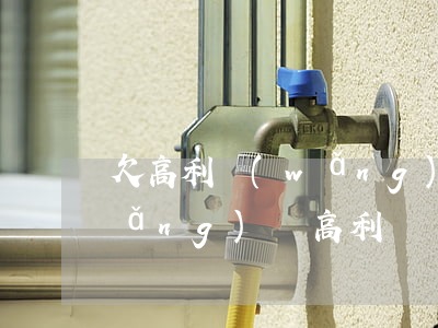 欠高利網(wǎng)貸不還款妙招(網(wǎng)貸高利貸還不上怎么辦)