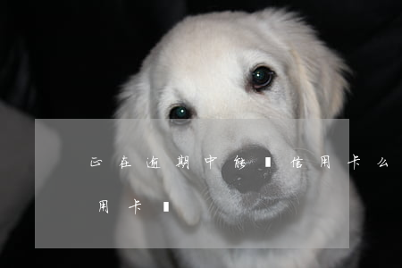 正在逾期中能辦信用卡么 有過逾期能辦理信用卡嗎