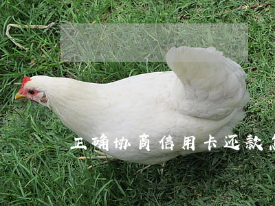 正确协商信用卡还款 怎么协商信用卡