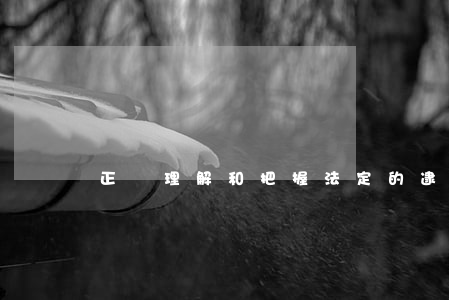 正確理解和把握法定的逮捕條件
