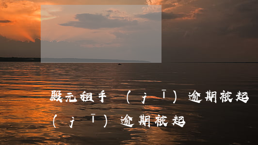 殿元租手機(jī)逾期被起訴(殿元租手機(jī)逾期被起訴)