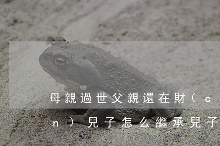母親過世父親還在財(cái)產(chǎn)兒子怎么繼承(兒子在父親之前去世,父親去世后財(cái)產(chǎn)繼承)