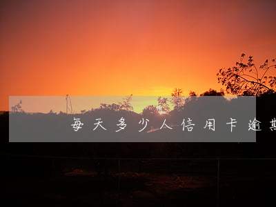 每天多少人信用卡逾期(十幾張信用卡逾期)