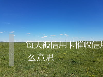 每天被信用卡催收（信用卡逾期啟用夜催是什么意思）