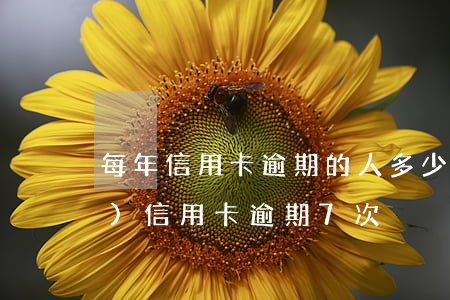 每年信用卡逾期的人多少次(兩年內(nèi)信用卡逾期7次)