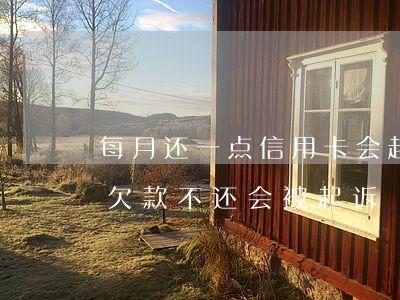 每月还一点信用卡会起诉，每月还款？信用卡欠款不还会被起诉！