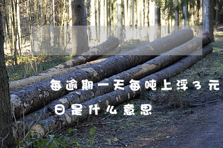 每逾期一天每吨上浮3元的意思-每逾期一日是什么意思