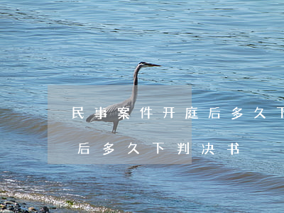 民事案件开庭后多久下判决书范本(民事庭审后多久下判决书)