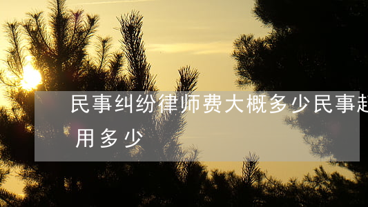 民事纠纷律师费大概多少(民事起诉请律师费用多少)