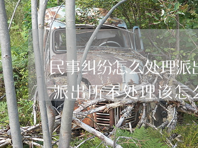 民事纠纷怎么处理派出所怎么处理(民事纠纷派出所不处理该怎么办)