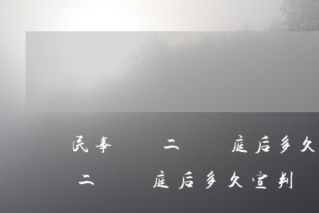 民事訴訟二審開庭后多久下判決書(民事訴訟二審開庭后多久宣判)