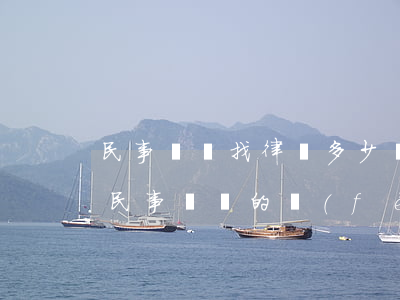 民事訴訟找律師多少錢(qián)(找律師民事訴訟的費(fèi)用)