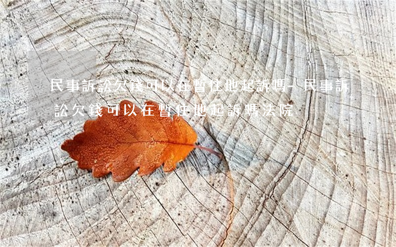 民事訴訟欠錢可以在暫住地起訴嗎-民事訴訟欠錢可以在暫住地起訴嗎法院