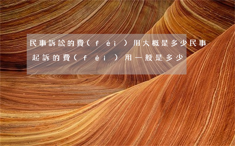 民事訴訟的費(fèi)用大概是多少(民事起訴的費(fèi)用一般是多少)