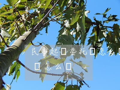 民事起訴委托書怎么寫范文(民事訴訟法委托書怎么寫)